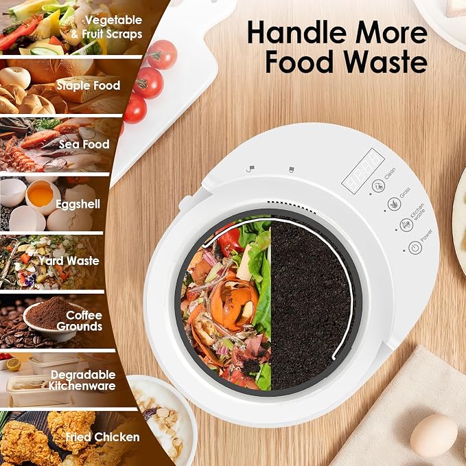 Electric Composter for Kitchen, 3L Food Recycler Composter - Image 3