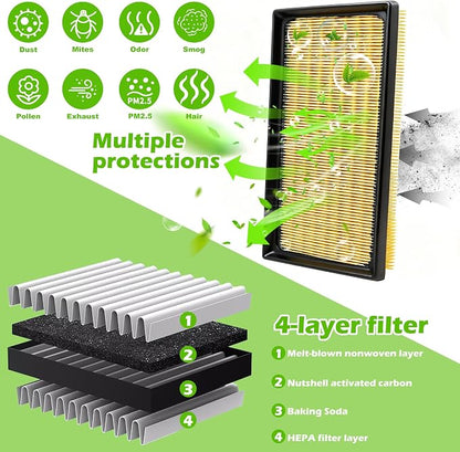 Engine & Cabin Air Filter Kit for Toyota RAV4 Hybrid, Camry Hybrid, Highlander - Image 3