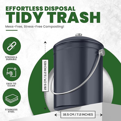 Utopia Kitchen Compost Bin for Kitchen Countertop, 1.3 Gallon Compost Bucket - Image 3