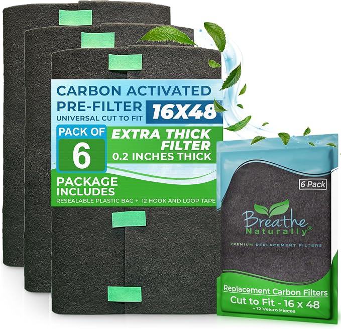 Breathe Naturally Universal Cut To Fit Carbon Activated Air Filter by BreatheNaturally