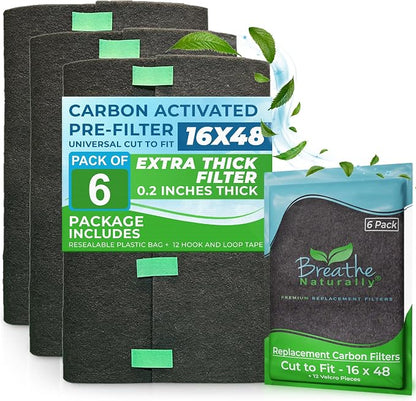 Breathe Naturally Universal Cut To Fit Carbon Activated Air Filter by BreatheNaturally