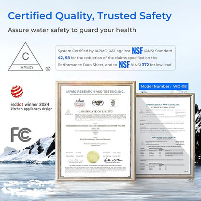 Waterdrop X8-Basic Reverse Osmosis System, NSF/ANSI 42&58&372 Certified - Image 2
