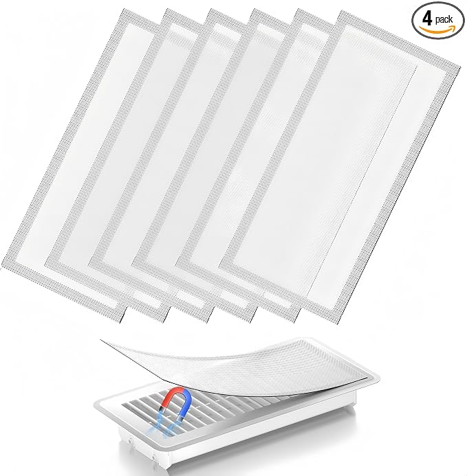 6-Pack White Magnetic Vent Covers 4.7x10.2 Inch by Unknown