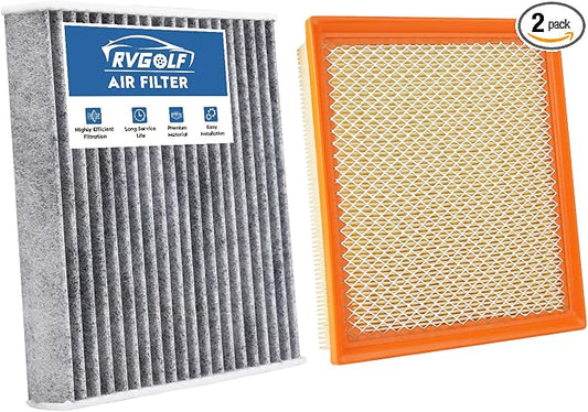 Engine+Cabin Air Filters Fit for 2014-19 Highlander 3.5L 2.7L, 2011-20 Sienna by RVgolf