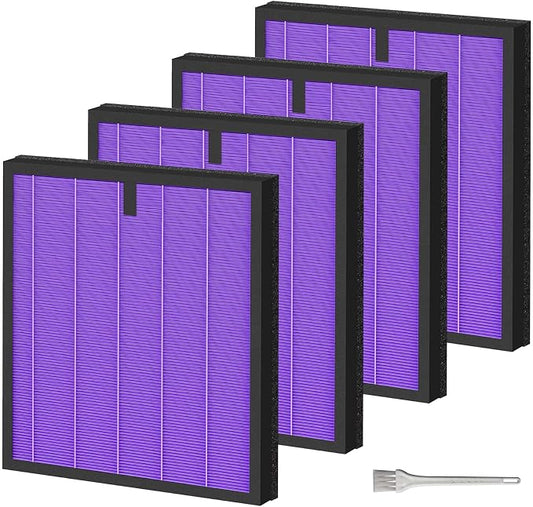 4 Pack HY4866 Air Purifier Replacement Filter by Cleangela