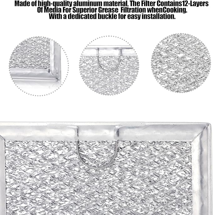 3 Pack Grease Filter & Charcoal Filters Set - Image 2