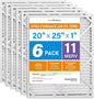 LotFancy 20x25x1 Air Filter MERV 11 6-Pack, Electrostatic Pleated AC Furnace by LotFancy