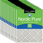 Nordic Pure 12x24x1 Pleated Air Filters MERV 13 Plus Carbon 12 Pack by NordicPure