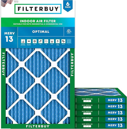 Filterbuy 16x36x1 Air Filter MERV 13 Optimal Smoke & Allergy Defense, by Filterbuy