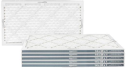 Amazon Basics 14x25x1 Air Filter 6 Pack, MERV 11 AC Furnace Filters by AmazonBasics
