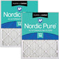 Nordic Pure 16x25x1 Pleated Air Filters MERV 14 Plus Carbon 2 Pack by NordicPure