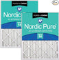 Nordic Pure 12x20x1 Pleated Air Filters MERV 14 Plus Carbon 2 Pack by NordicPure