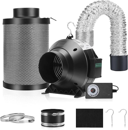 MELONFARM Air Filtration Kit, 8 Ft Ducting & Rubber Coupler, Air Cooling and by MELONFARM