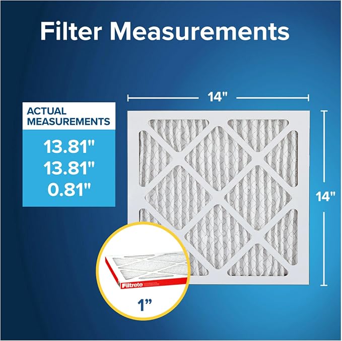 Filtrete 14x14x1 AC Furnace Air Filter, MERV 11, MPR 1000, Micro Allergen - Image 2