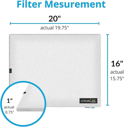 AirThreds 16x20x1 Air Filter for AC HVAC Furnace, Machine Washable & Dryer - Image 3