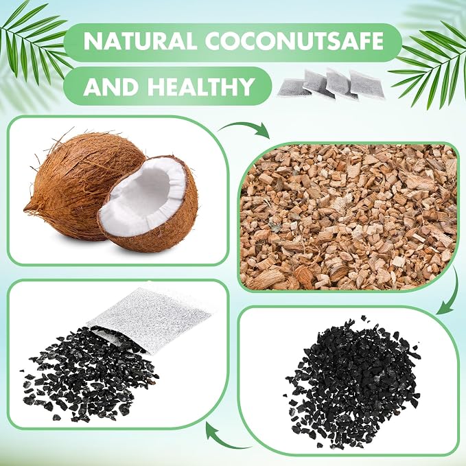 Lounsweer 100 Pcs Activated Charcoal Water Filter Coconut Shell Distiller - Image 4