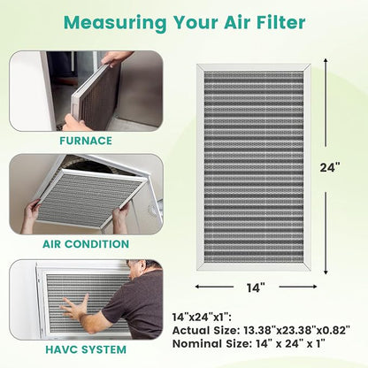 14x24x1 HVAC Furnace Air Filter, Washable Electrostatic Furnace Filter - Image 3