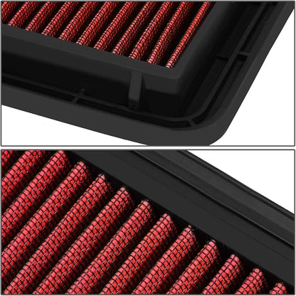 DNA Motoring AFPN-023-RD Clean Air Washable Drop In Panel Air Filter Enhance - Image 3