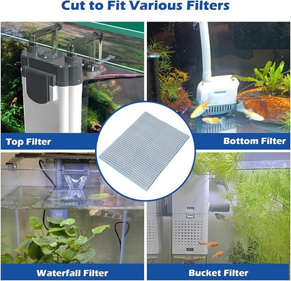 8 Layer Aquarium Filter Media Pad, 15.7 x 11.8 in Washable Cuttable Filters - Image 7