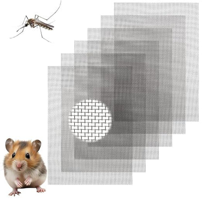6 Pcs Stainless Steel Wire Mesh Sheet 20 Mesh Air Vent Fine Meshs 1mm Hole by Unknown