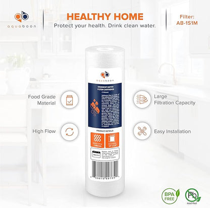 Aquaboon 10” x 2.5” Whole House and Reverse Osmosis Sediment 1 Micron Water - Image 4