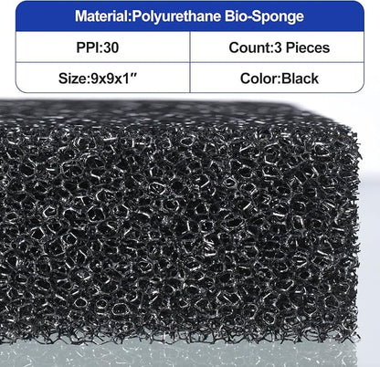 Tondiamo 3 Pieces Aquarium Sponge Filter Pad Media Cut to Fit Foam - Image 5