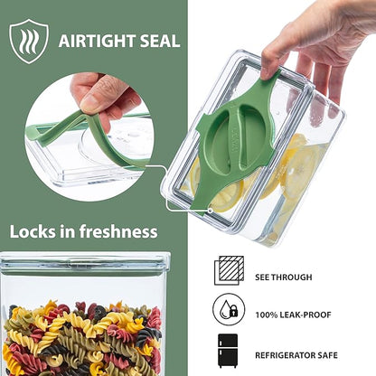 4-Pack Airtight Pantry Containers, 1.9 QT / 1.8 L Clear Food Storage Jars - Image 3