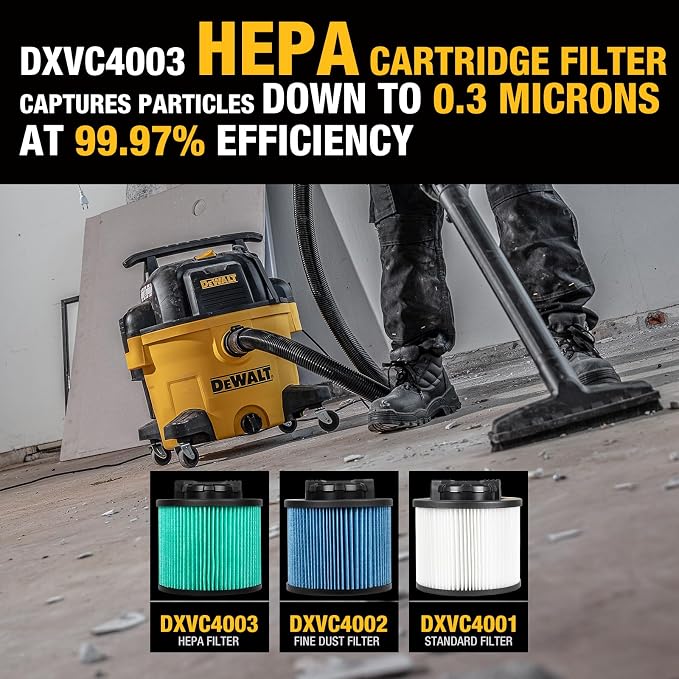 DEWALT Shop Vac Filter, HEPA Vacuum Filter Replacement DXVC4003, Shopvac Filter - Image 2