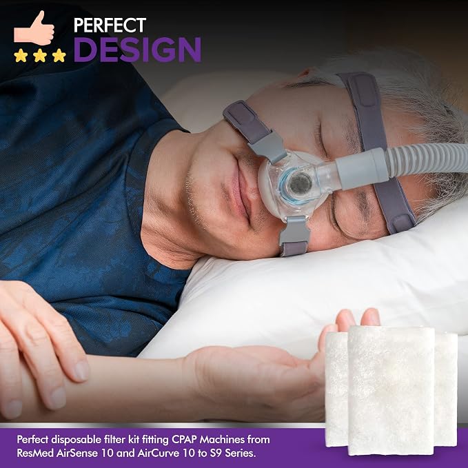 CPAP Filters Disposable Felt Pollen air Filter 40 Pack Compatible - Image 7