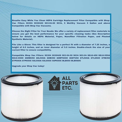 HEPA Cartridge Replacement Filter Compatible - Image 5