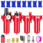 TAILONZ PNEUMATIC 0-150PSI 3/8 Inch NPT Red Industrial Grade 4 Stage Air Drying by TAILONZPNEUMATIC