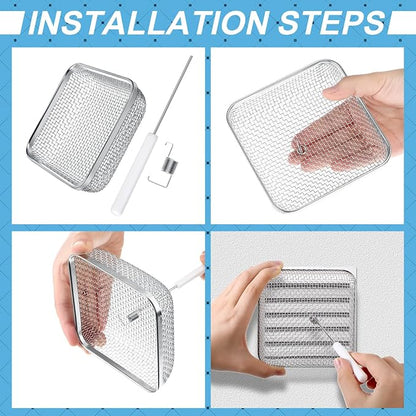 TOODOO 4 Pack RV Furnace Vent Cover, RV Flying Insect Screen - Image 5