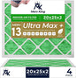 MervKing 20x25x2 Air Filter Actual Size: 19.7" x 24.7" x 1.75" MERV 13 MPR by MervKing