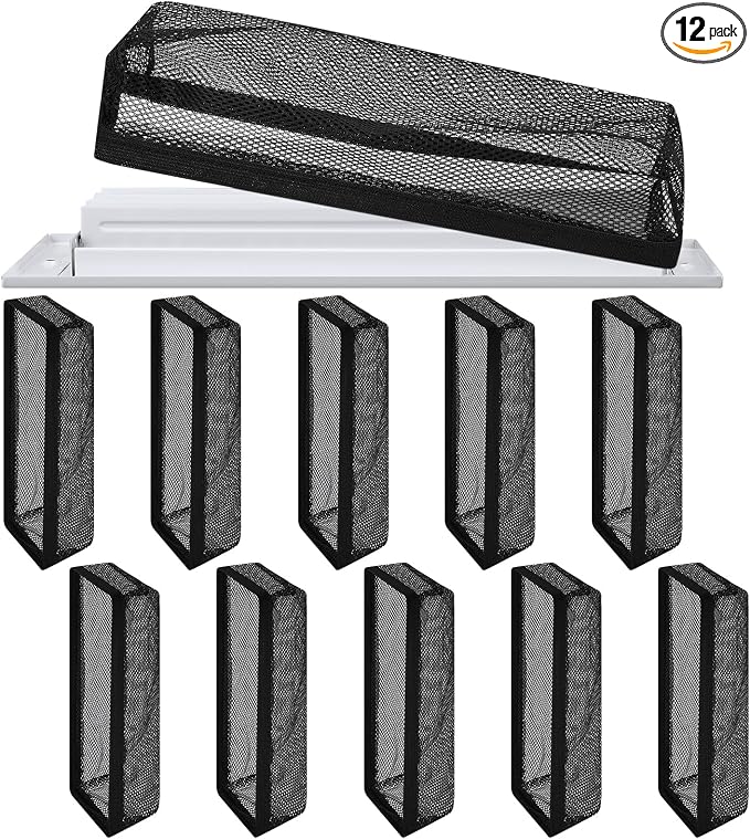 Zonon 12 Pcs 4 x 14 Inch Floor Register Trap Cover Vent Screen by Zonon