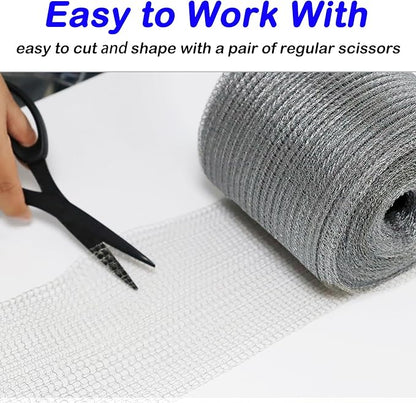 Wire Mesh for Mice Control 5IN X 53Ft, Hole Fill Fabric, Upgraded Stainless - Image 4
