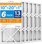 LotFancy 10x20x1 Air Filter MERV 13 6-Pack, Electrostatic Pleated HVAC Furnace by LotFancy