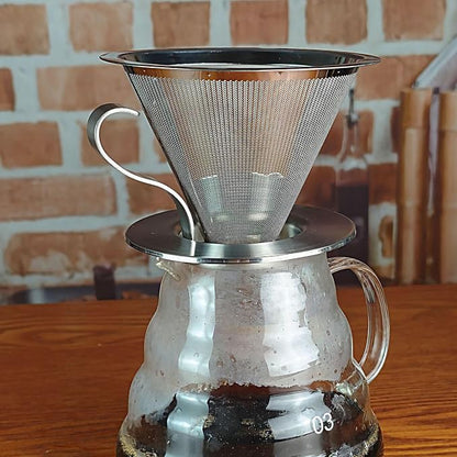 Paperless Pour Over Coffee Strainer, Premium Stainless Steel Coffee Dripper - Image 4