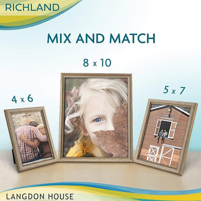 Langdon House 8x10 Picture Frames Contemporary Style Wood-Like Photo Frames - Image 5