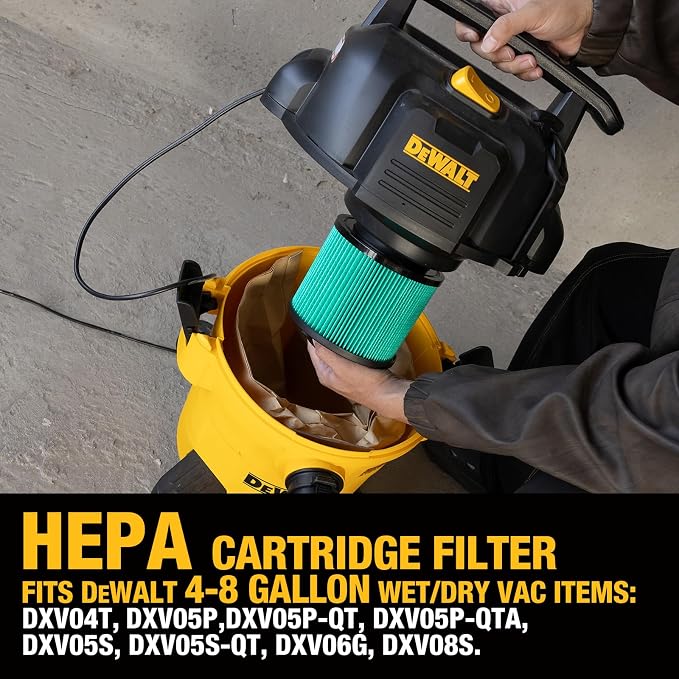 DEWALT Shop Vac Filter, HEPA Vacuum Filter Replacement DXVC4003, Shopvac Filter - Image 4