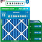 Filterbuy 20x25x4 Air Filter MERV 13 Optimal Smoke & Allergy Defense, by Filterbuy