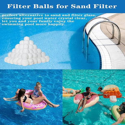 1.54 lbs Pool Filter Ball, for Swimming Pool Sand Filter, Lightweight Reusable - Image 2