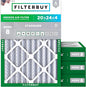 Filterbuy 20x24x4 Air Filter MERV 8 Essential Dust & Allergy Defense, by Filterbuy