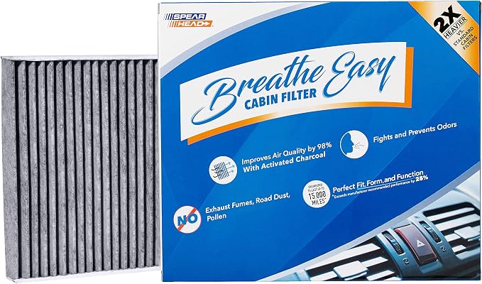 Spearhead Odor Defense Breathe Easy AC & Heater Cabin Filter | Fits Various by SPEARHEAD