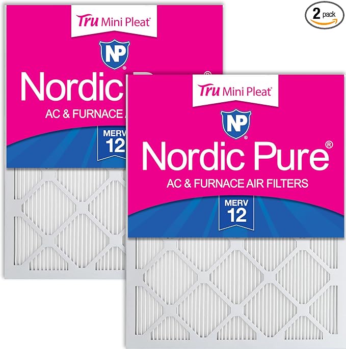 Nordic Pure 16x20x1 Tru Mini Pleat MERV 12 AC Furnace Air Filters – 2.5X More by NordicPure