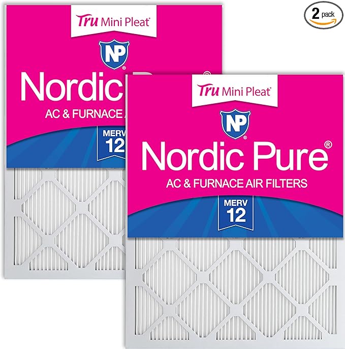 Nordic Pure 16x16x1 Tru Mini Pleat MERV 12 AC Furnace Air Filters – 2.5X More by NordicPure