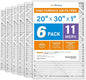 LotFancy 20x30x1 Air Filter MERV 11 6-Pack, Electrostatic Pleated AC Furnace by LotFancy