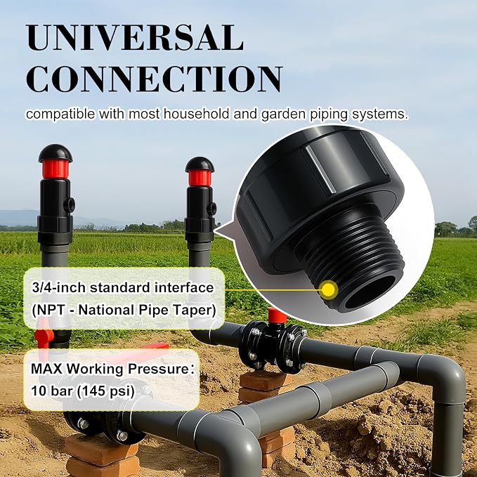 3/4 Inch Automatic Air Vent Valve | NPT Thread Connection | Continuous Venting - Image 6