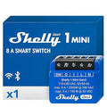 Shelly 1 Mini Gen3 | WiFi Smart Switch Relay 1 Channel 8A | Home Automation | Bluetooth Gateway | Compatible with Alexa & Google Home | iOS Android App | No Hub Required | Dry Contacts