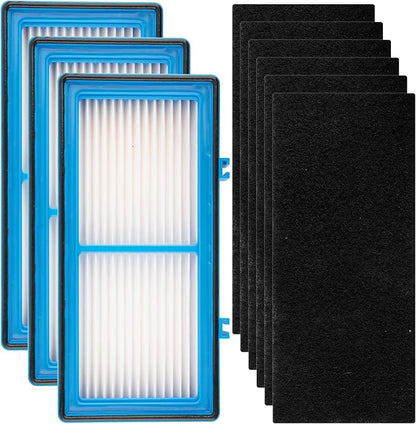 AER1 Filter 3 HEPA Filters + 6 Carbon Booster Filters Compatible by BRUVISH