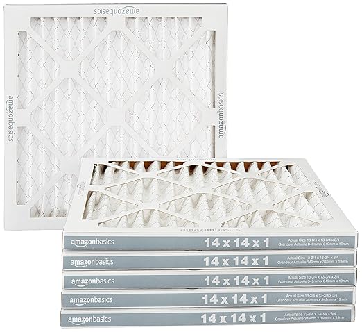 Amazon Basics 14x14x1 Air Filter 6 Pack, MERV 11 AC Furnace Filters by AmazonBasics
